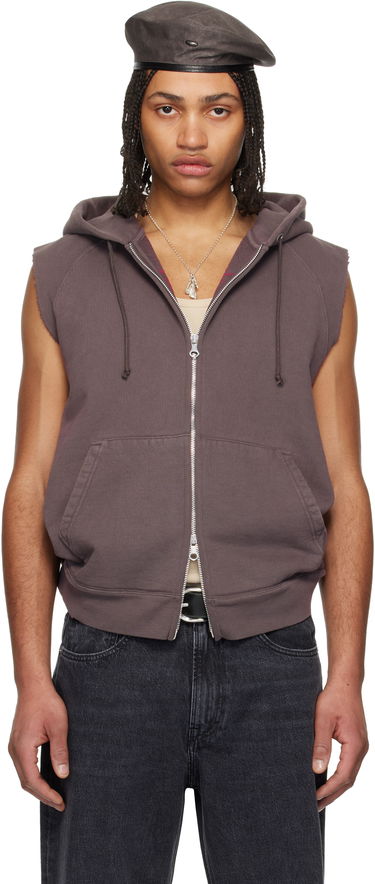 Mikina OUR LEGACY Our Legacy Motor Sleeveless Zip-Up Hoodie Fialová | M2256MF, 0