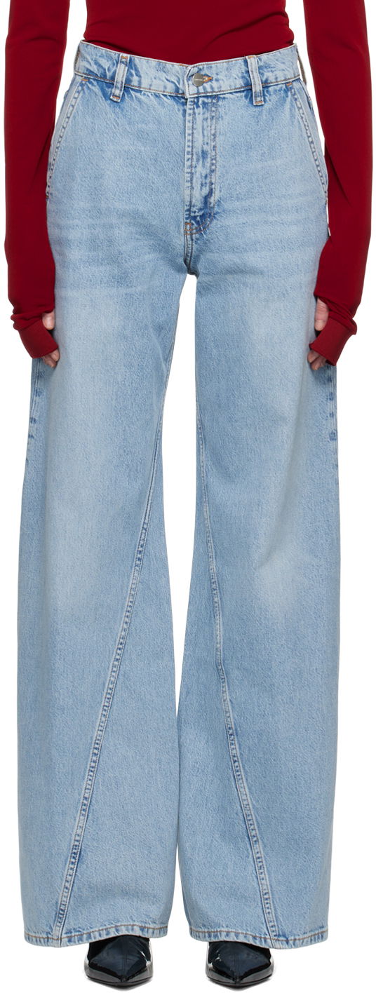 Džínsy Anine Bing ANINE BING Briley Wide Leg Jeans Modrá | A-06-1149-468, 0