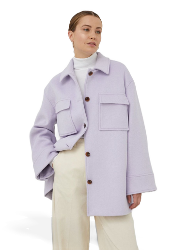 Kabáty Samsoe Samsoe Dione Overshirt Fialová | F20400090