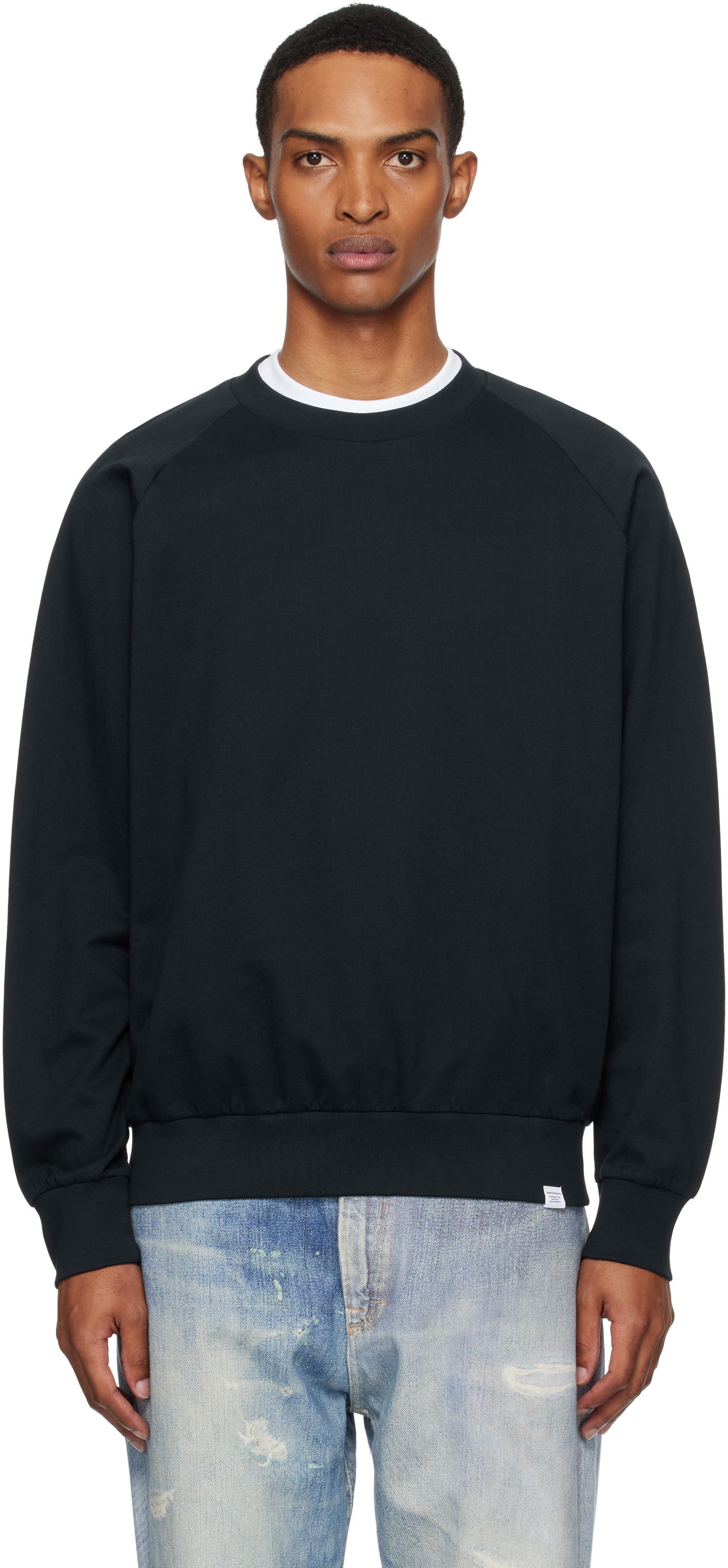 Mikina NORSE PROJECTS Norse Projects Marten Relaxed Raglan Sweatshirt Čierna | N20-1365, 0