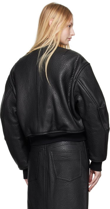 Bomber bunda Alexander Wang Alexander Wang Cropped Leather Bomber Jacket Čierna | 1WC1252627, 2