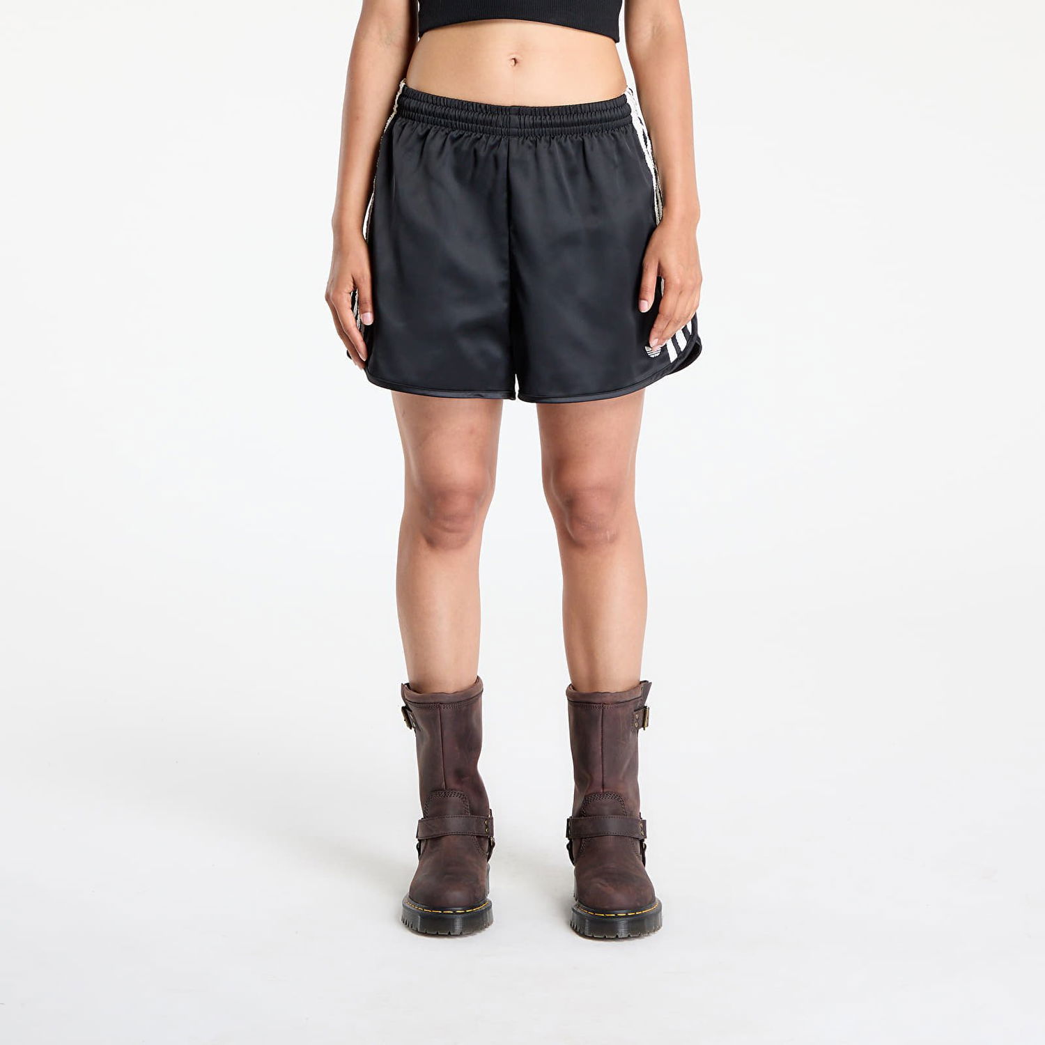 Šortky adidas Originals adidas Originals Satin Ruffle 3-Stripes Shorts Čierna | KC8816, 0