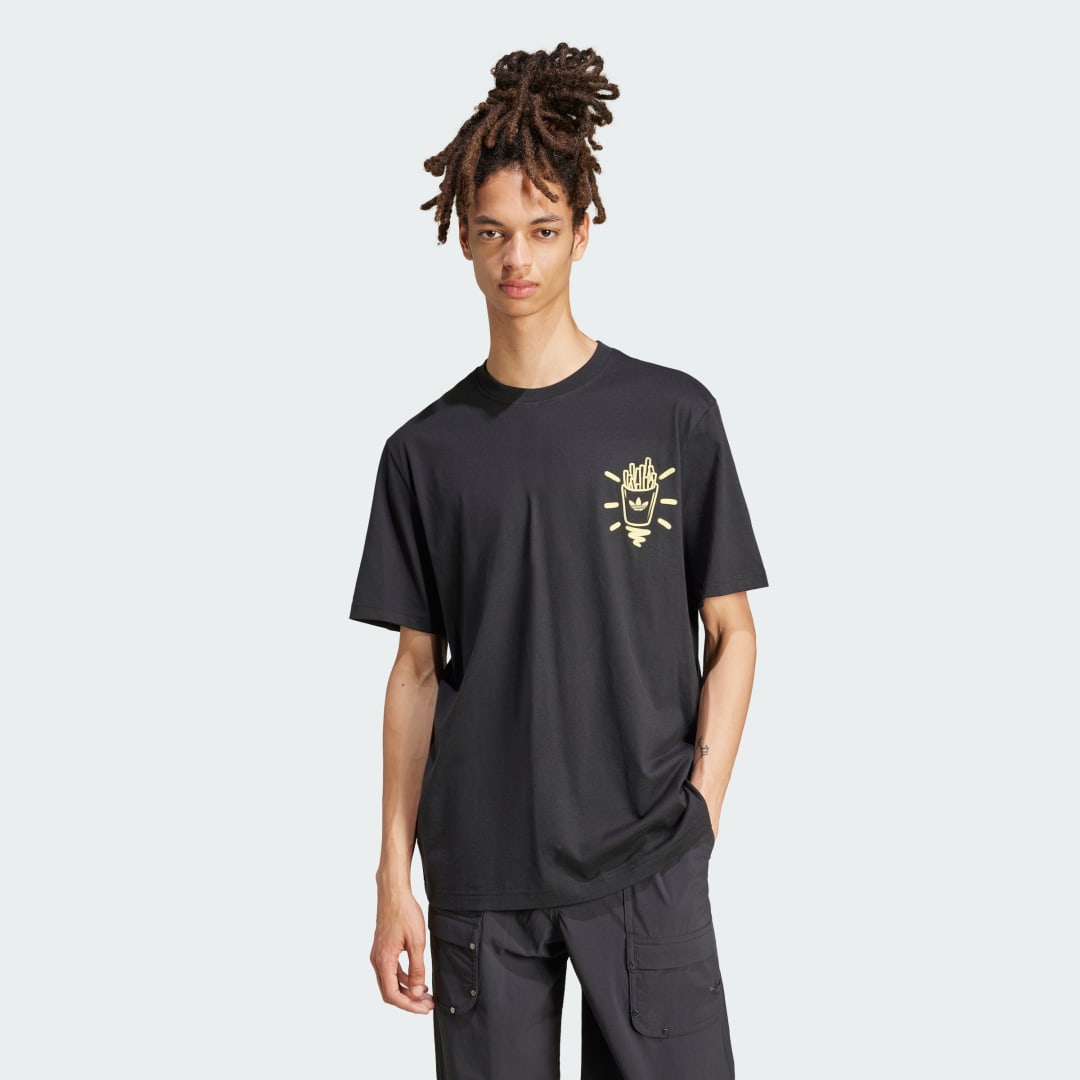 Tričko adidas Originals Fries Graphic Tee Čierna | JP2672, 0