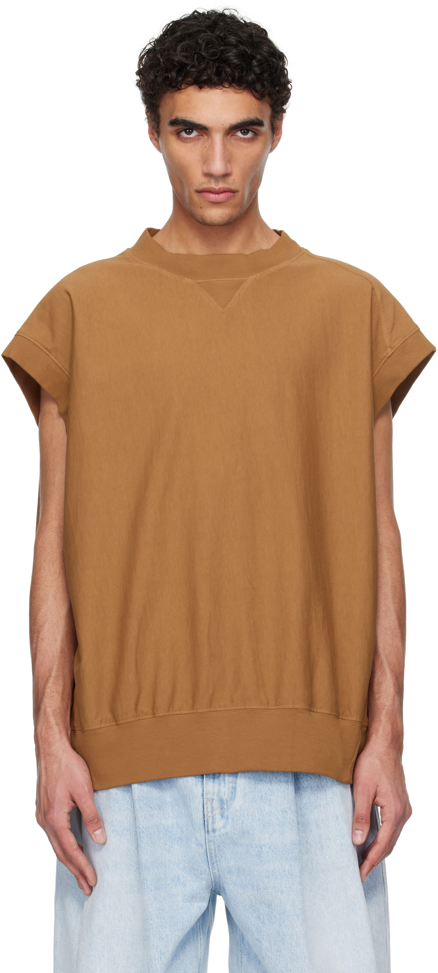 Sveter HED MAYNER Hed Mayner Cap Sleeve Sweatshirt Hnedá | HMMA70013T-HA082A, 0
