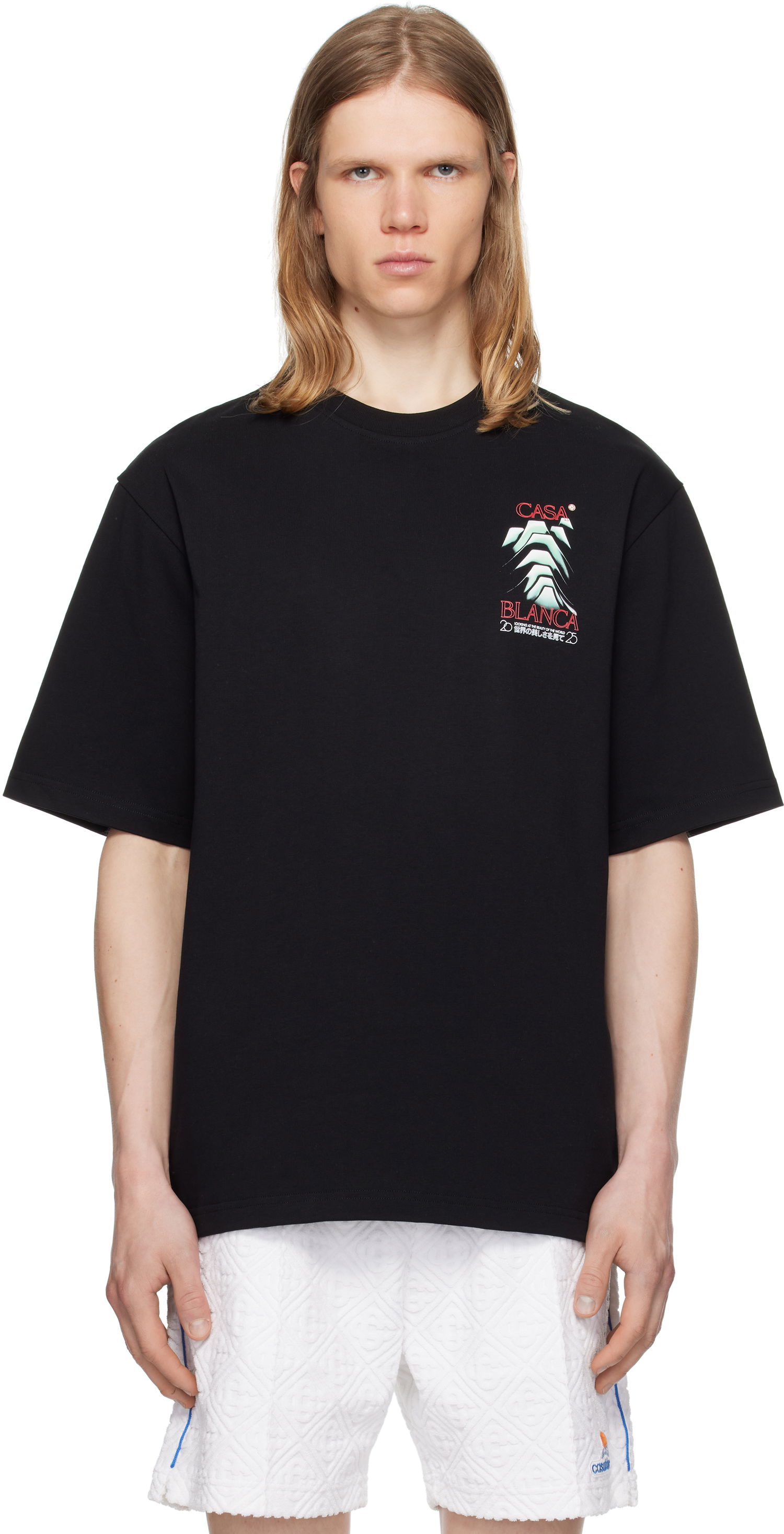 Tričko Casablanca Casablanca Frosty Mountain T-Shirt Čierna | MPF25-JTS-044-06, 0