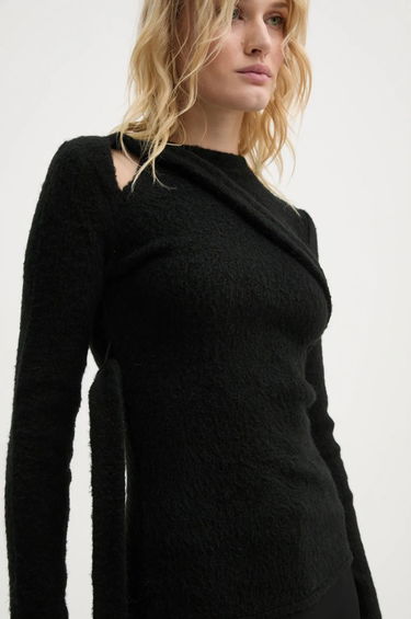 Sveter HELIOT EMIL Cutout Detail Wool Blend Sweater Čierna | AW24.W.07.065.BLK01, 3