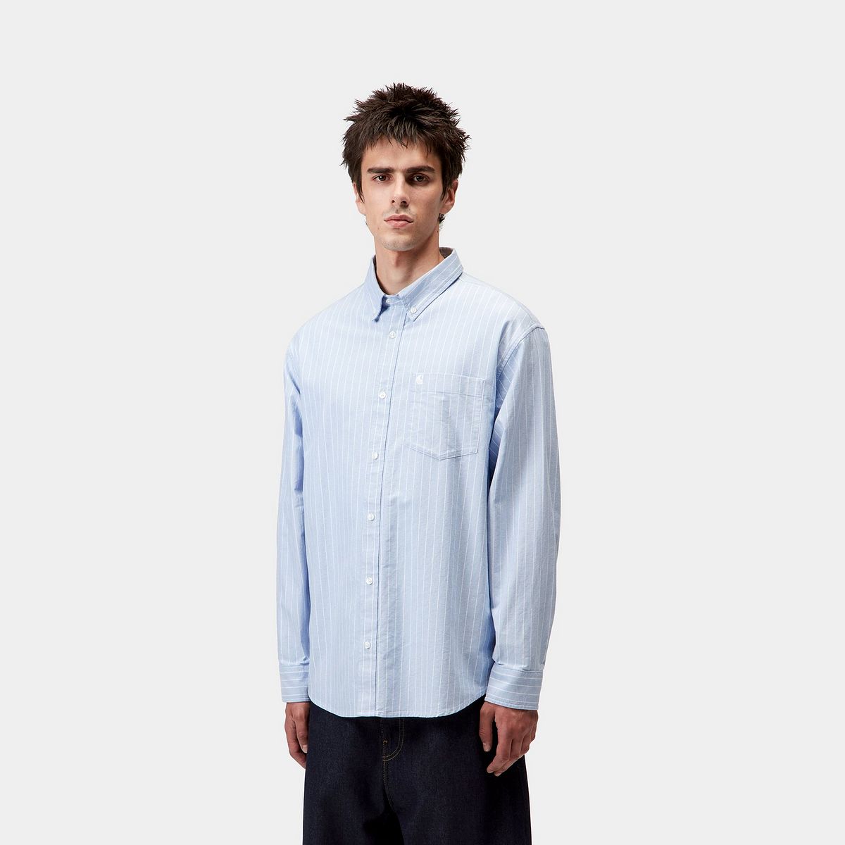 Košeľa Carhartt WIP Carhartt WIP Cassel Long Sleeve Shirt Modrá | I035327_7, 0