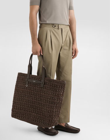Tote bag Dolce & Gabbana Dolce & Gabbana Raffia Crochet Shopper with Crocodile Embossed Handles Onesize Hnedá | BM2453A9N968C895, 1
