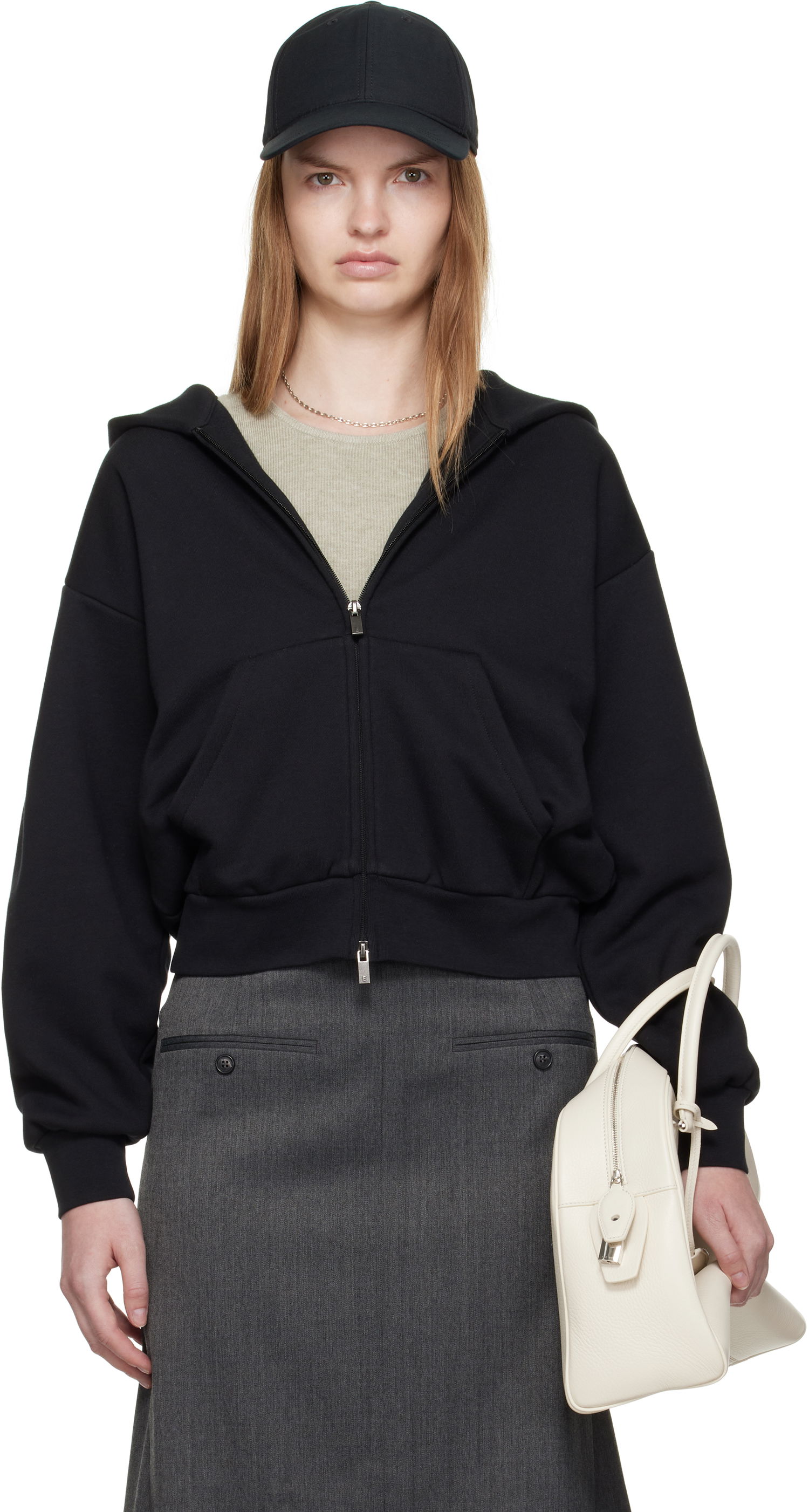 Mikina Fear of God Fear of God ESSENTIALS Classic Fit Zip-Up Hoodie Čierna | 192SP255090FW, 0