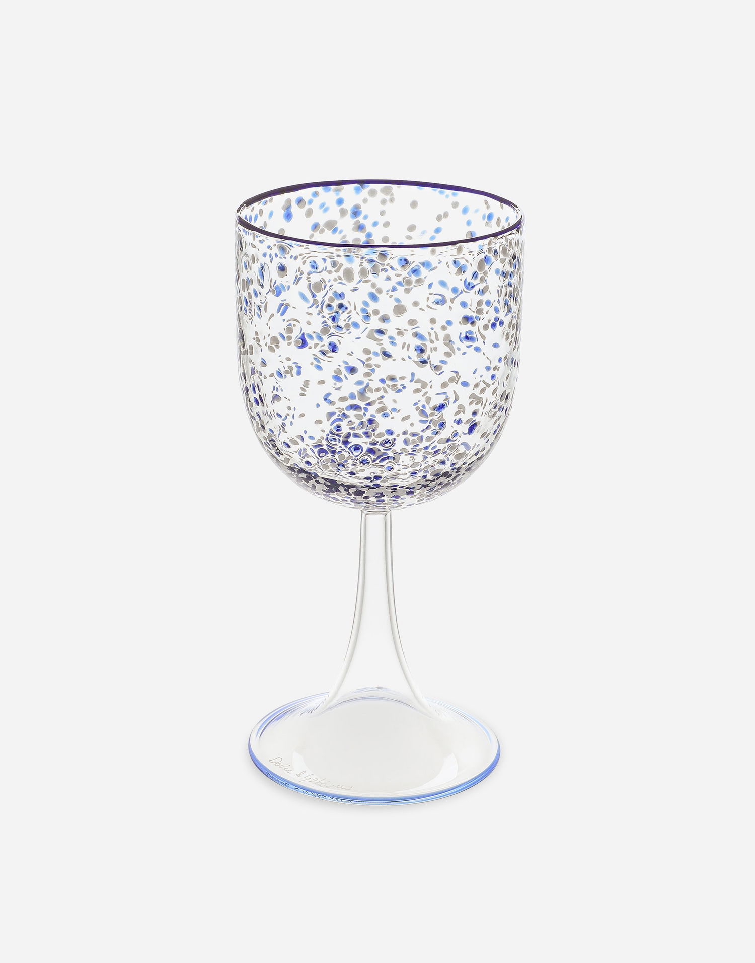 Home decor Dolce & Gabbana Multicolor Wine Glass Modrá | TCB001TCALZUB001, 0