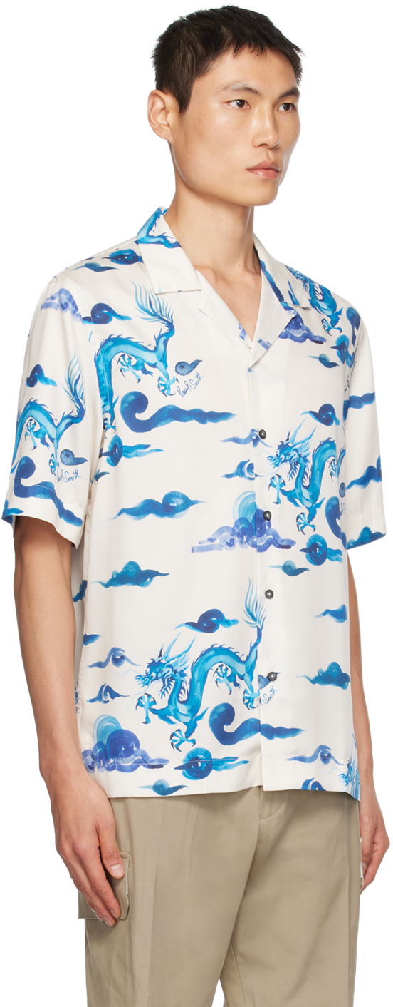 Košeľa Paul Smith Paul Smith Dragon Print Regular Shirt Biela | M1R-905U-L02132-01, 1