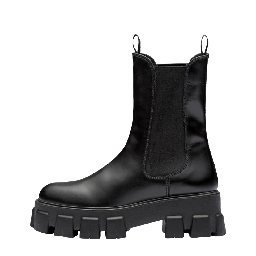 Tenisky a topánky Prada Monolith 55mm Ankle Boot Black Brushed Leather Čierna | 1U749M_B4L_F0002_F_B055