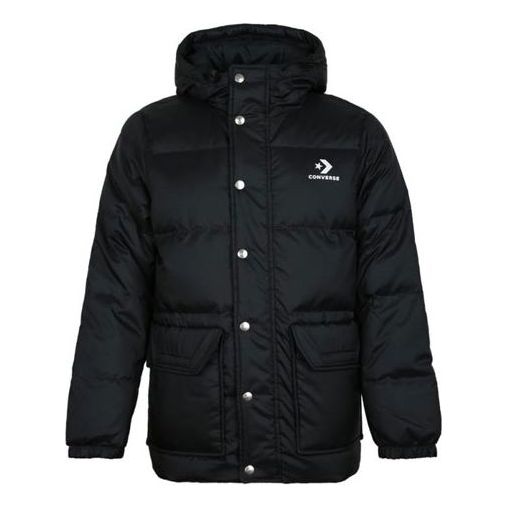 Prešívaná bunda Converse Converse Down Fill Puffer Jacket Čierna | 10006880-A01