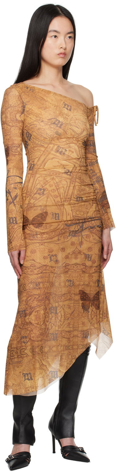 Šaty MISBHV MISBHV Goa Mesh Dropped Shoulder Midi Dress Hnedá | 250W810, 3