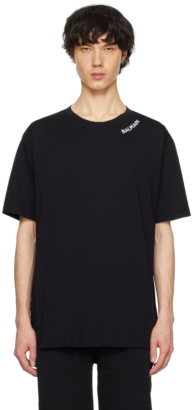 Tričko Balmain Embroidered T-Shirt Čierna | CH1EG000BC62, 0
