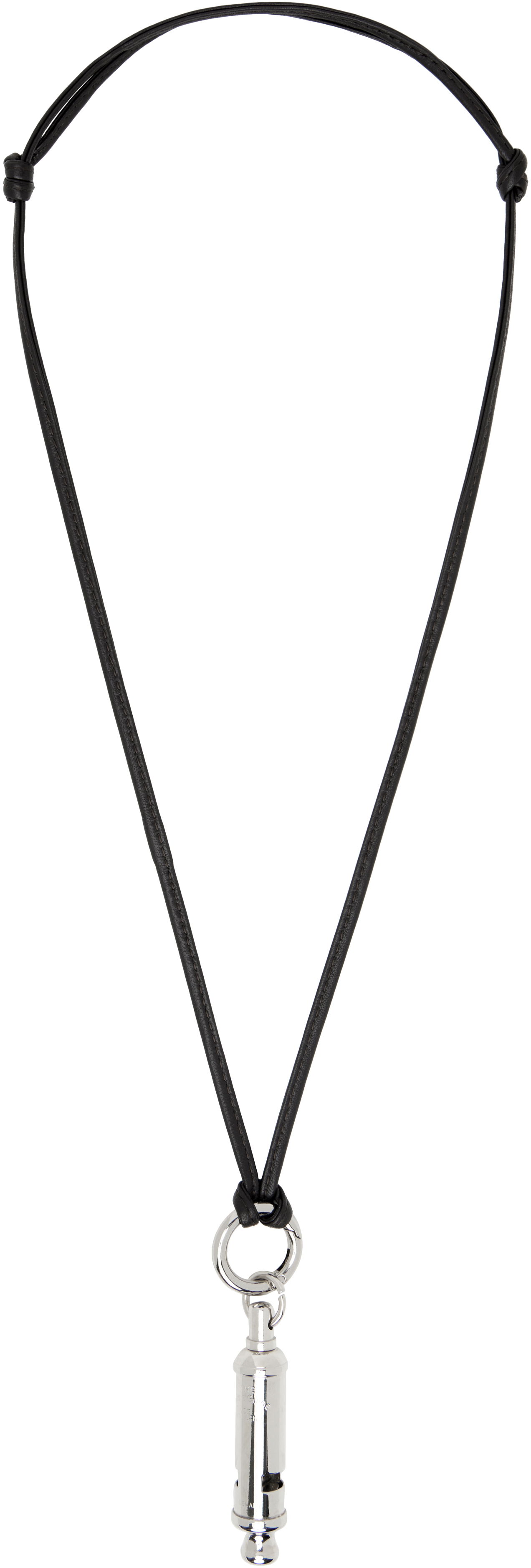 Náhrdelník LEMAIRE Lemaire ACME Edition Whistle Leather Necklace Čierna | AC1202 LO036, 0