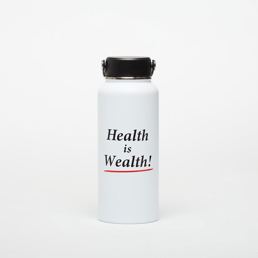 Fľaše Sporty & Rich Sporty & Rich Health is Wealth Water Bottle Biela | AC039602006WH01