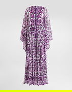 Dolce & Gabbana Majolica-Print Chiffon Kaftan Dress