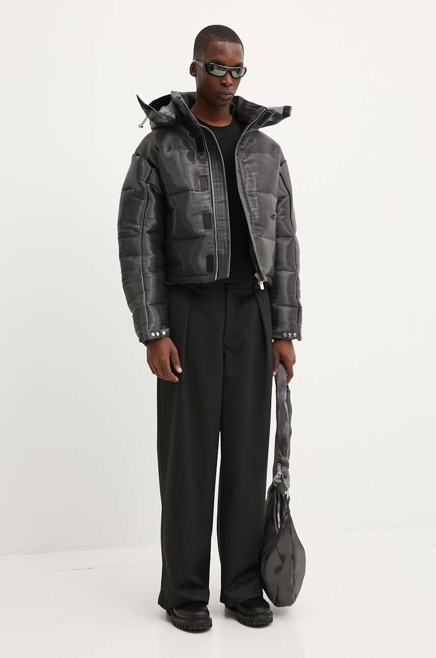 Prešívaná bunda HELIOT EMIL Hooded Down Puffer Jacket Šedá | HE.M.02.055.P03.ME10, 1