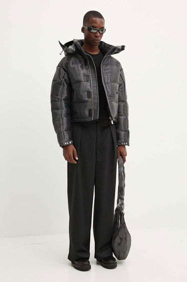 Prešívaná bunda HELIOT EMIL Hooded Down Puffer Jacket Šedá | HE.M.02.055.P03.ME10, 1