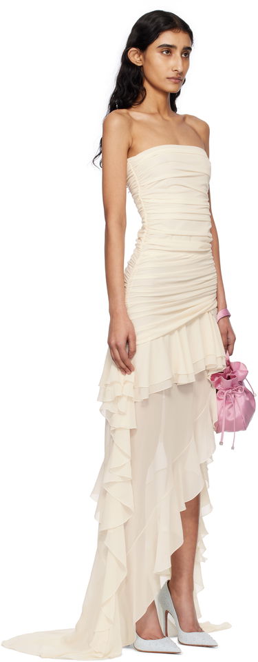 Šaty Blumarine Blumarine Jersey Bustier Maxi Dress with Ruffle Hem Čierna | P522A624A, 4