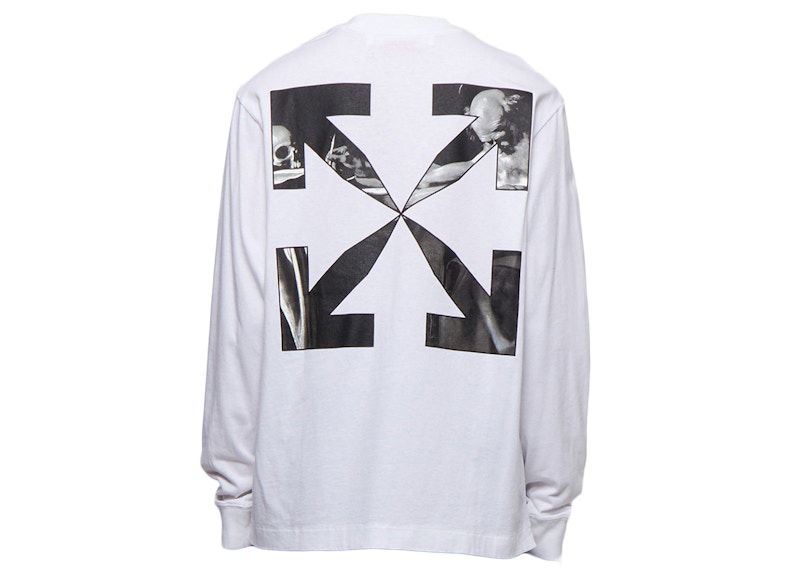 Tričko Off-White Caravaggio Arrow Skate L/S Tee White Biela | OMAB064C99JER0030110, 0