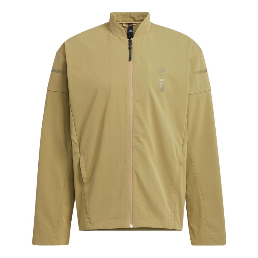 Bomber bunda adidas Originals Chest Logo Stand Collar Jacket Zelené | HM5171