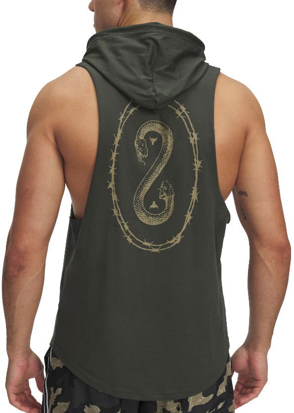 Tielko Under Armour Project Rock Snake Sleeveless Hoodie Zelené | 1389987-310, 1