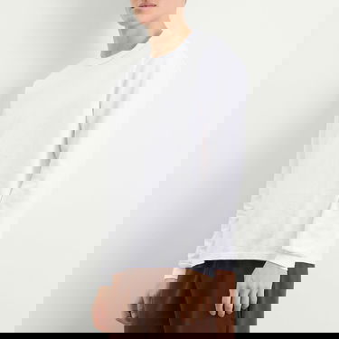 Tričko LES TIEN Heavyweight Binded Classic Long Sleeve T-Shirt Biela | HV-2090-WHT, 5