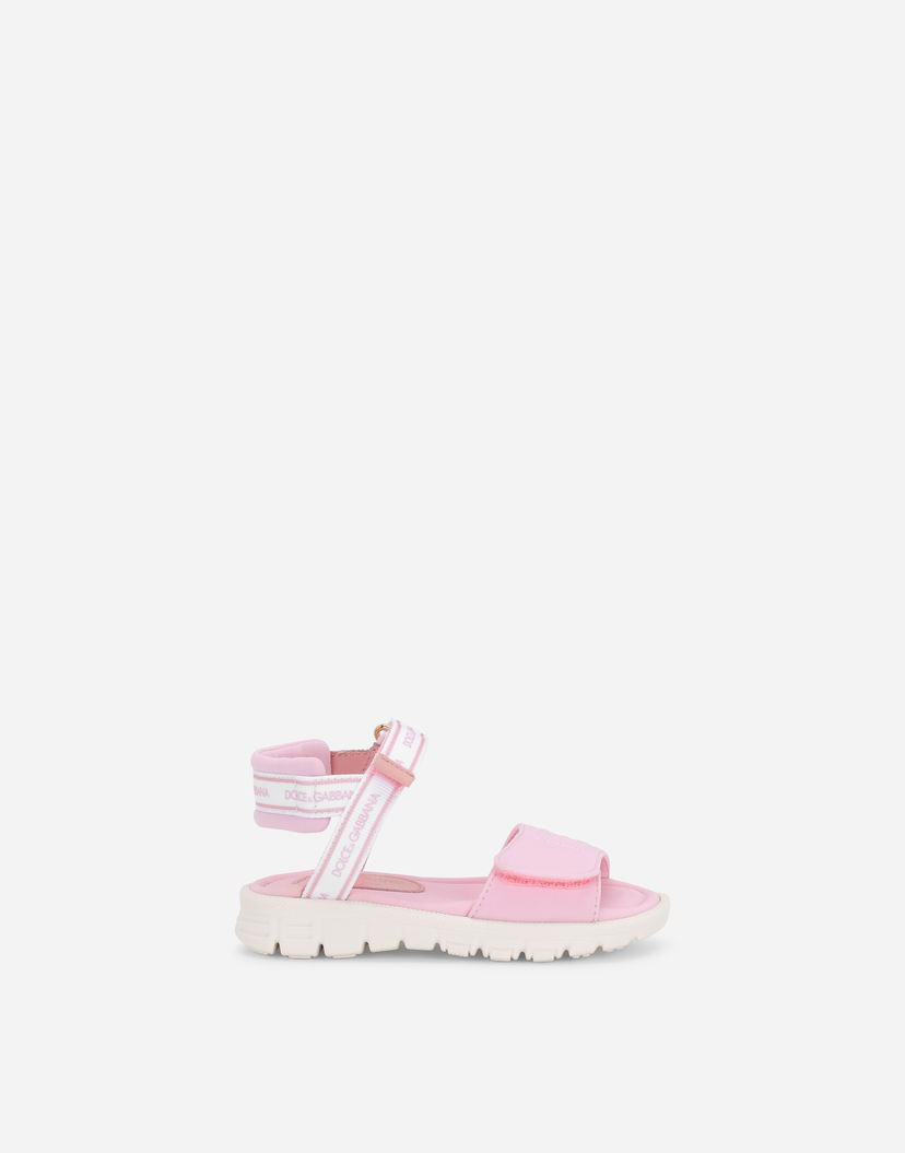 Tenisky a topánky Dolce & Gabbana Technical Fabric Sandals With Dg Logo Ružová | DL0068AY2338B405