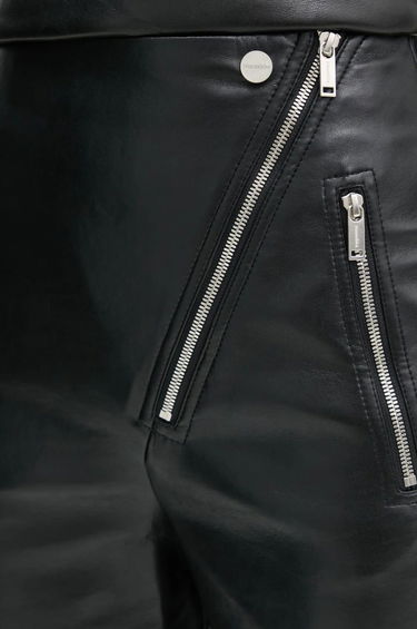 Nohavice Nanushka Leather Pants With Asymmetrical Zipper Čierna | NW24FWPA45300, 3