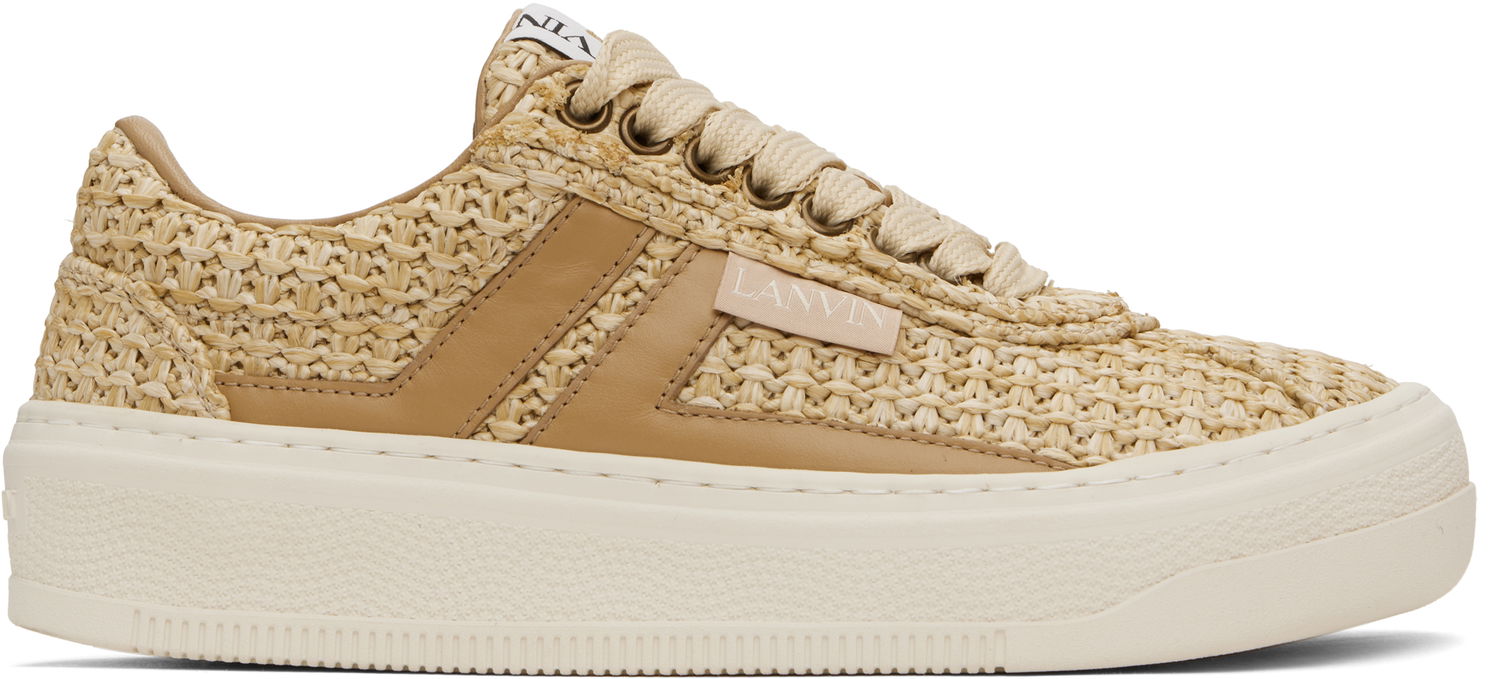 Tenisky a topánky LANVIN Natural '' Cash Raffia Sneakers Béžová | FU-SKLK09-RACA-P25, 0