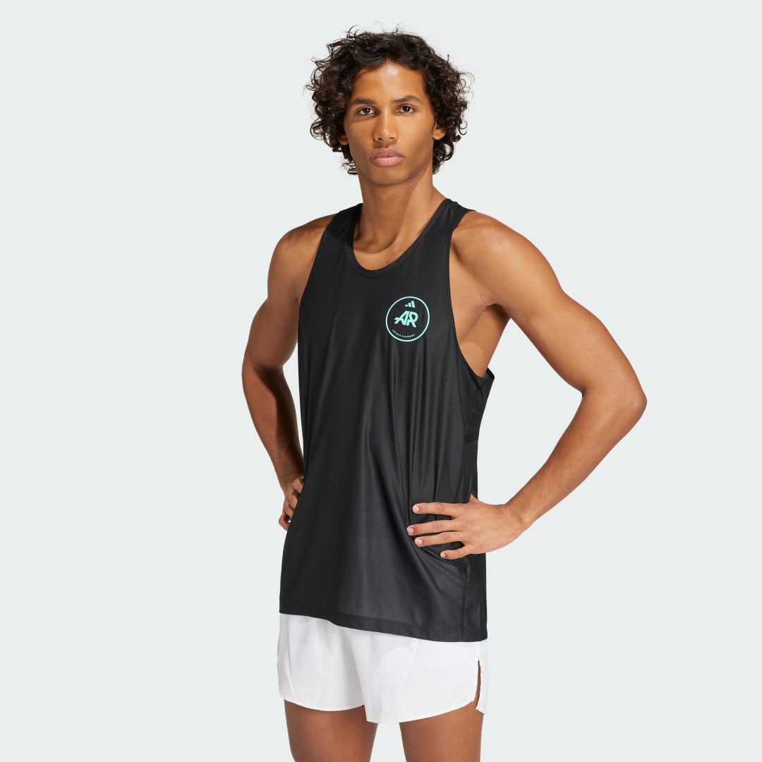 Tielko adidas Performance Own The Run Men's Running Tank Top Čierna | IW9275, 1