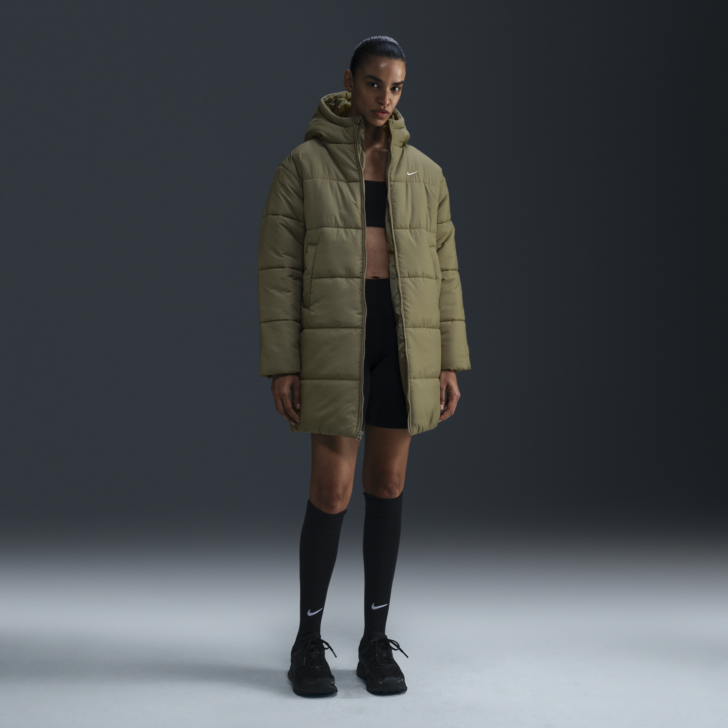 Parka Nike Sportswear Classic Puffer Parka Zelené | FZ5903-320, 0