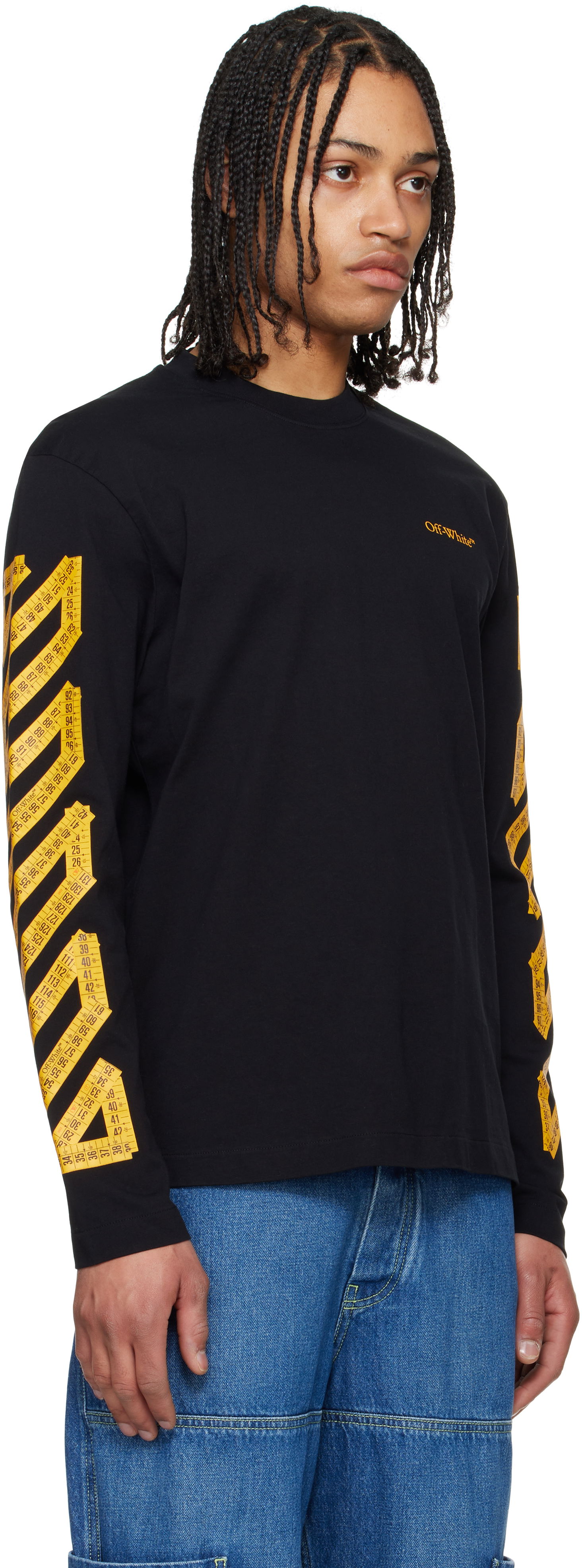 Tričko Off-White Off-White Tape Arrow Skate Long Sleeve T-Shirt Čierna | OMAB086S25JER0021022, 1