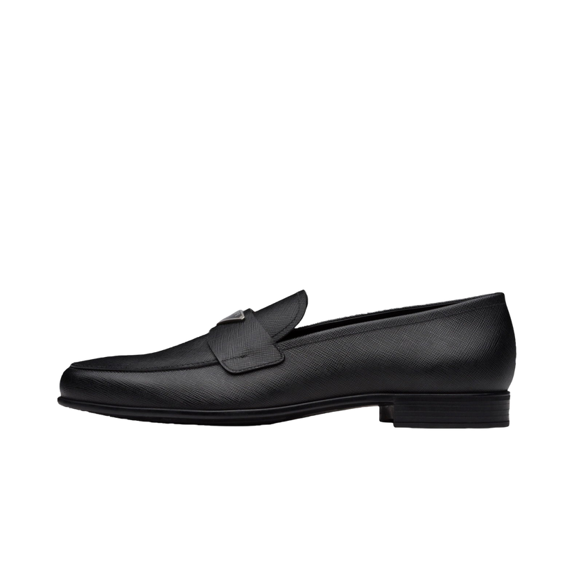 Tenisky a topánky Prada Plaque Loafer Black Saffino Leather Čierna | 2DB180_053_F0002_F_G001