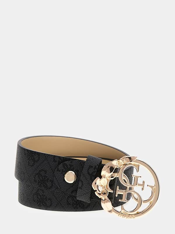 Opasok GUESS Emera 4G Logo Belt Čierna | BW9105P4235, 0
