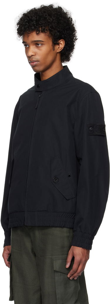 Bomber bunda Stone Island Stone Island Weatherproof Canvas Bomber Jacket Čierna | K1S15 4100026 S00F1, 3