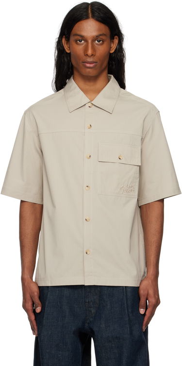 Košeľa MAISON KITSUNÉ Maison Kitsuné Short Sleeve Overshirt Béžová | OM00429WW9020, 0