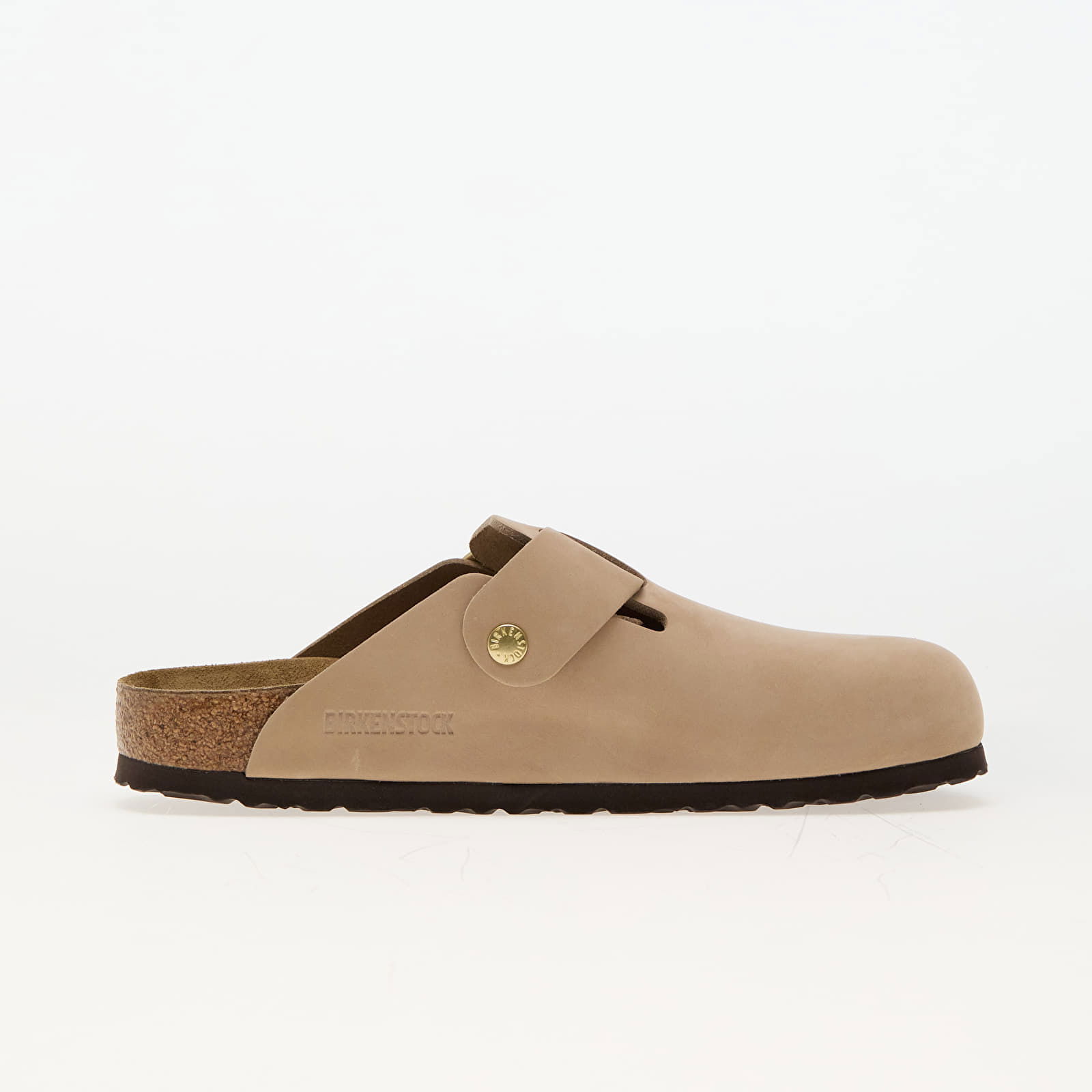 Taupe Narrow Boston Big Buckle Loafers