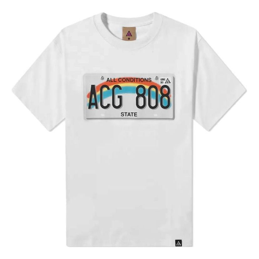 Tričko Nike ACG ACG License Plate T-Shirt Biela | DC5360-121