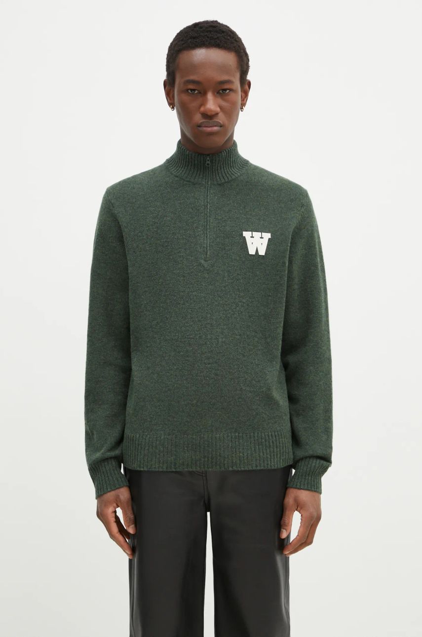 Sveter WOOD WOOD Wood Wood Blu AA CS Halfzip Lightweight Sweater Zelené | 10325502.4159, 0
