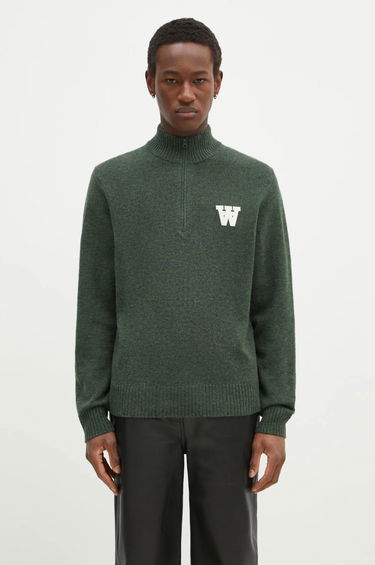 Sveter WOOD WOOD Wood Wood Blu AA CS Halfzip Lightweight Sweater Zelené | 10325502.4159, 0