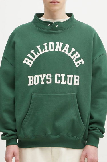 Mikina BILLIONAIRE BOYS CLUB Stand Collar Sweatshirt with Print Zelené | B24444, 3