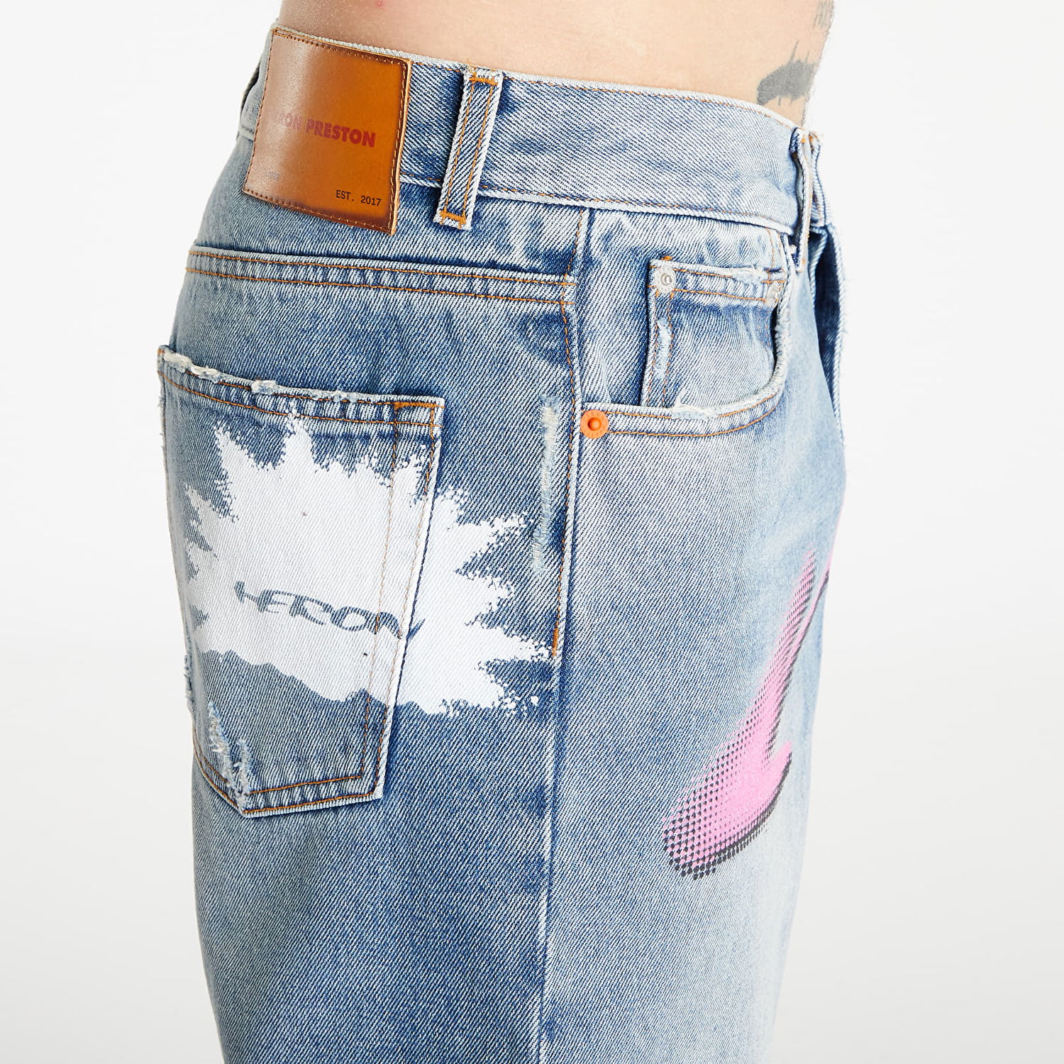 Džínsy HERON PRESTON HP Pattern Jeans Modrá | HMYA011F23DEN0014501, 1