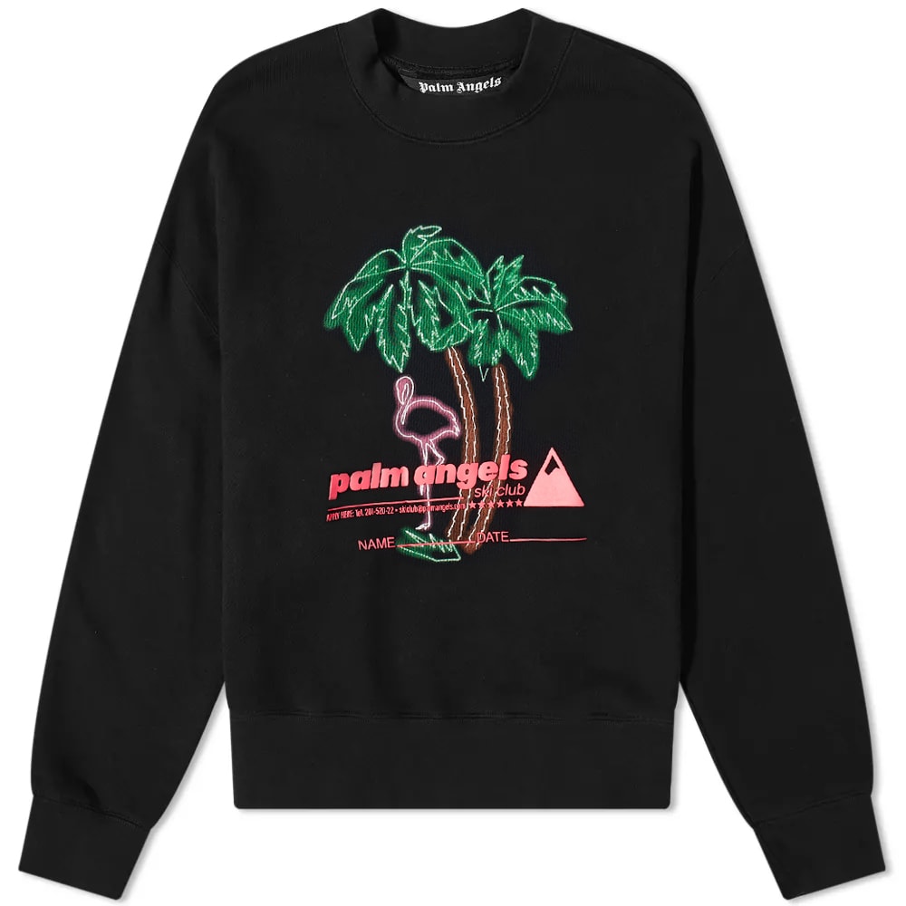 Mikina Palm Angels PA Ski Club Crew Sweat Čierna | PMBA026S23FLE0011084, 0