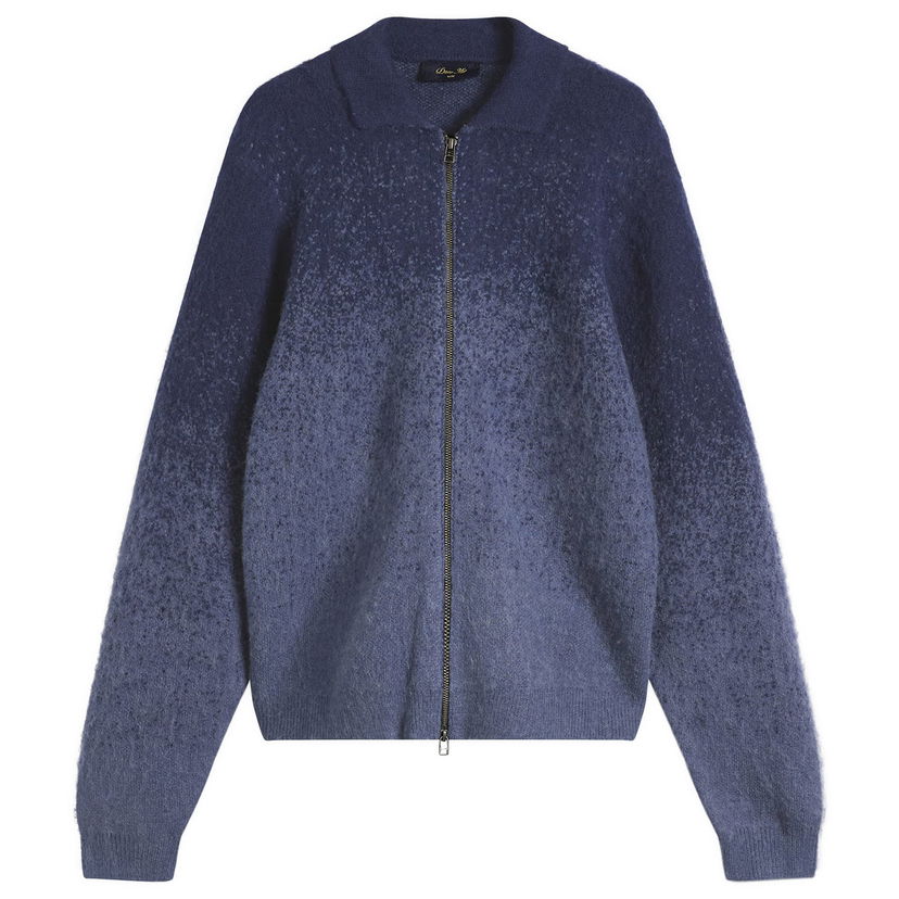 Sveter Dime Ombre Mohair Collared Double Zip Knit Modrá | DIMEHO258BLU
