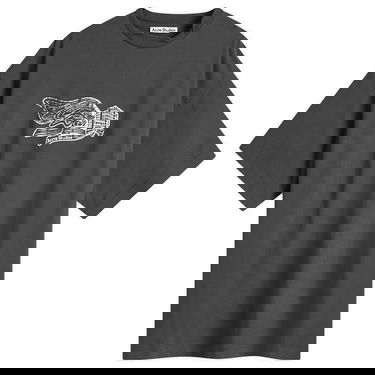Tričko Acne Studios Edlund Logo Wings T-Shirt, Size Small Šedá | BL0392-BM0, 0