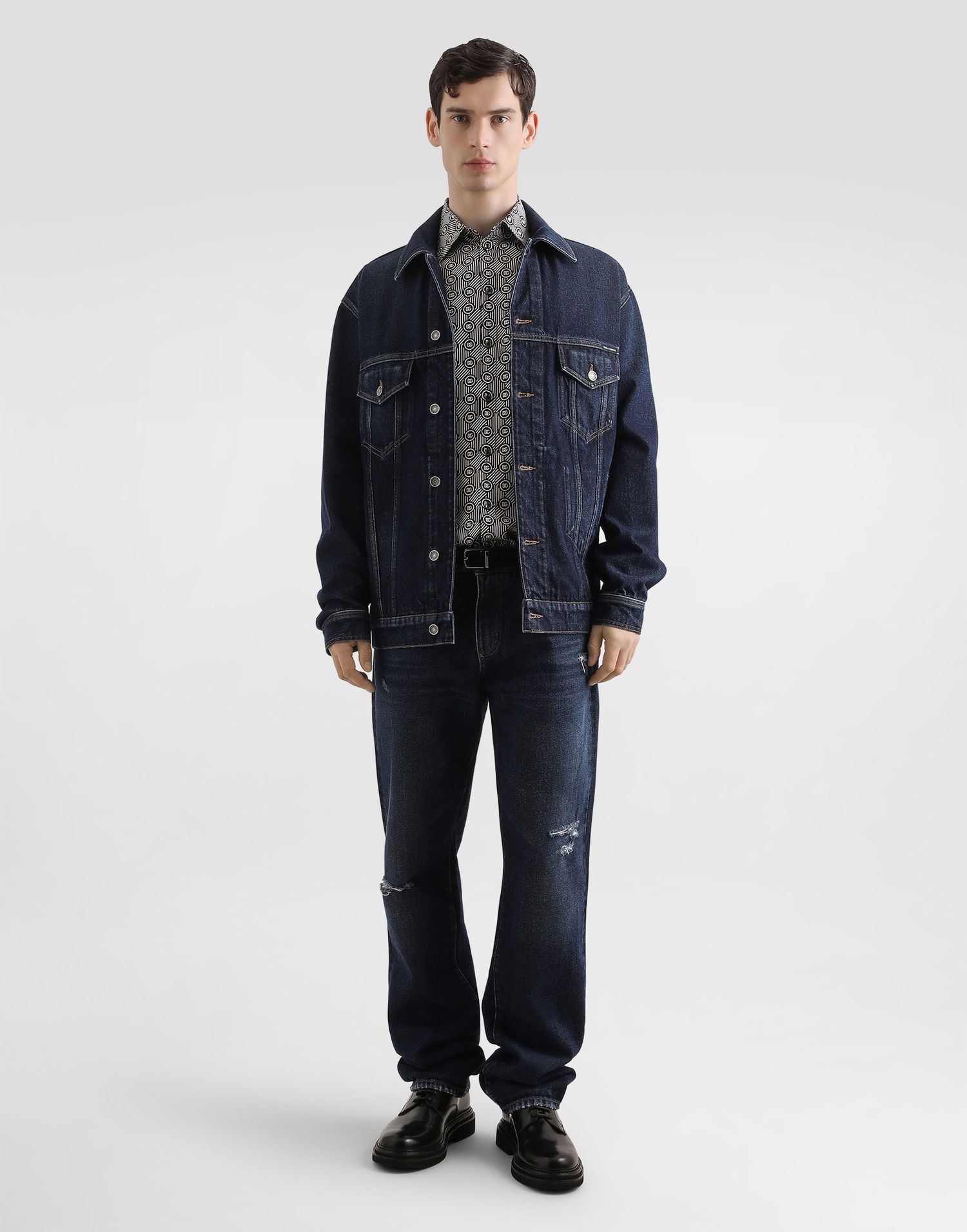 Džínsy Dolce & Gabbana Dolce & Gabbana Loose Fit Distressed Denim Jeans Modrá | GYJDADG8NK6S9001, 1