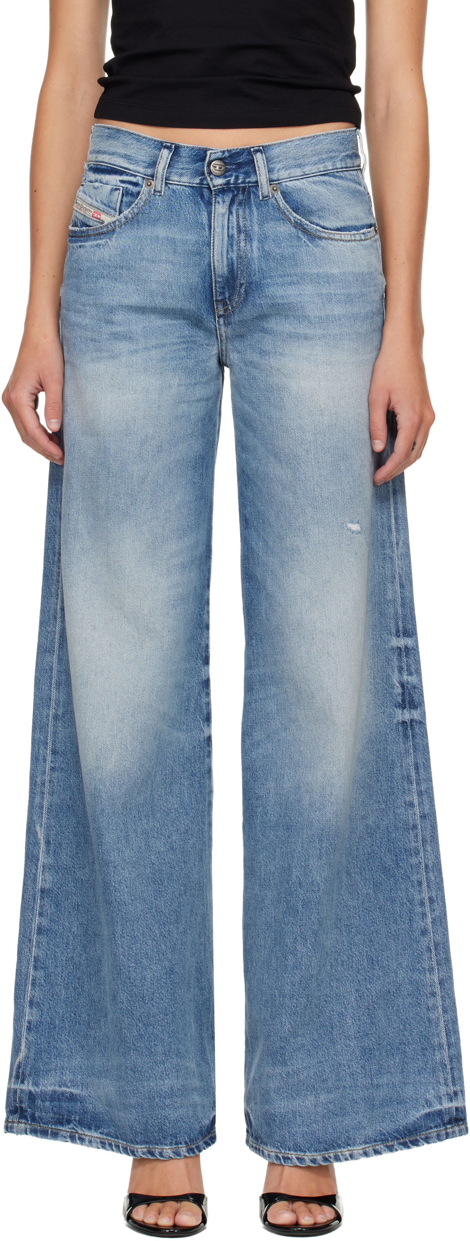 Džínsy Diesel 1978 D-Akemi Flare Jeans Modrá | A03624 09M07, 0